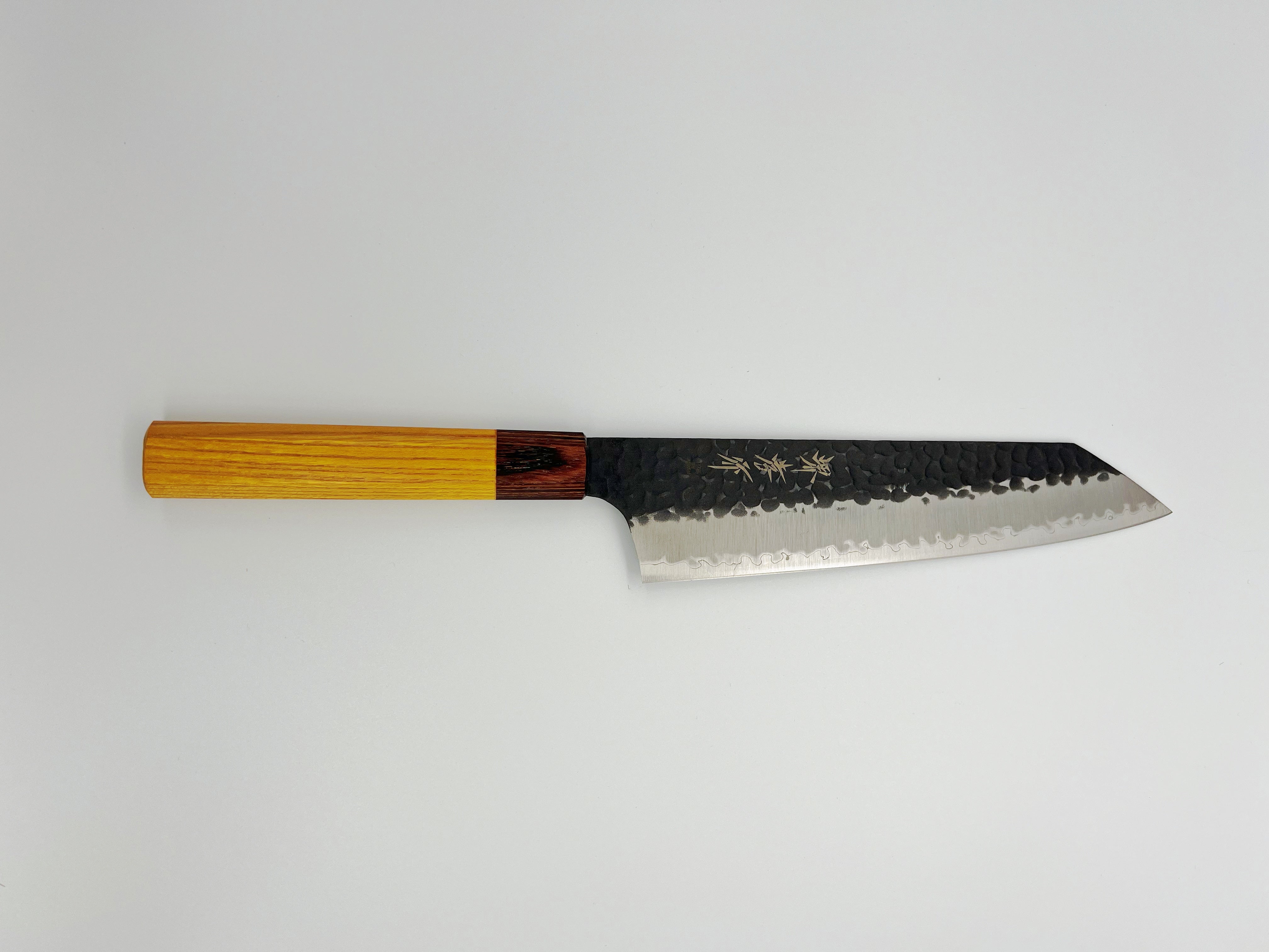 Sakai Takayuki Aogami Super Kurouchi Hammered WA Japanese Chef's Kengata-Gyuto Knife 190mm