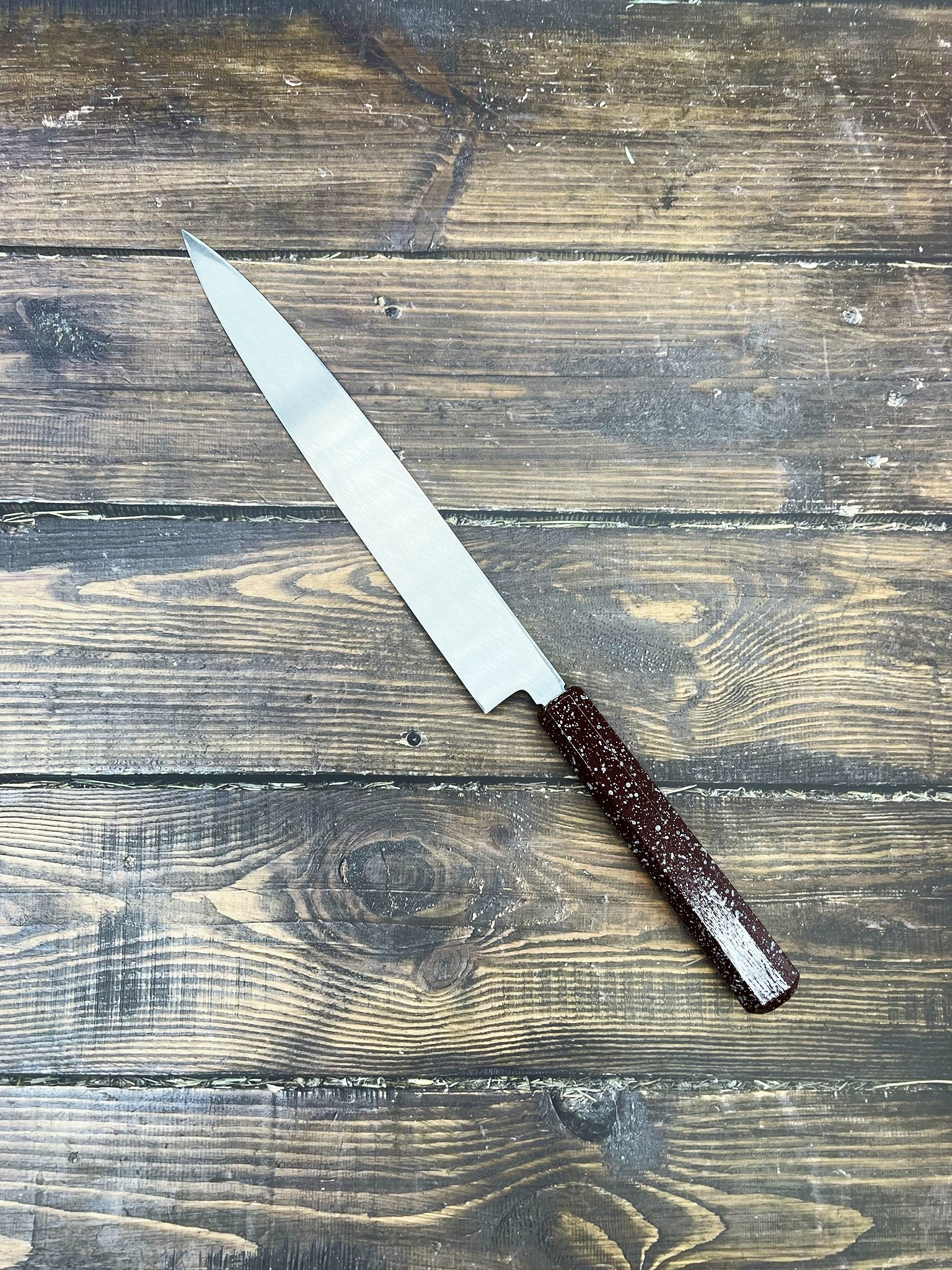 Sakai Takayuki INOX Japanese-style Nanairo Chef's Yanagiba (Sashimi) 240mm ABS Resin Handle (Urumi silver stone color)