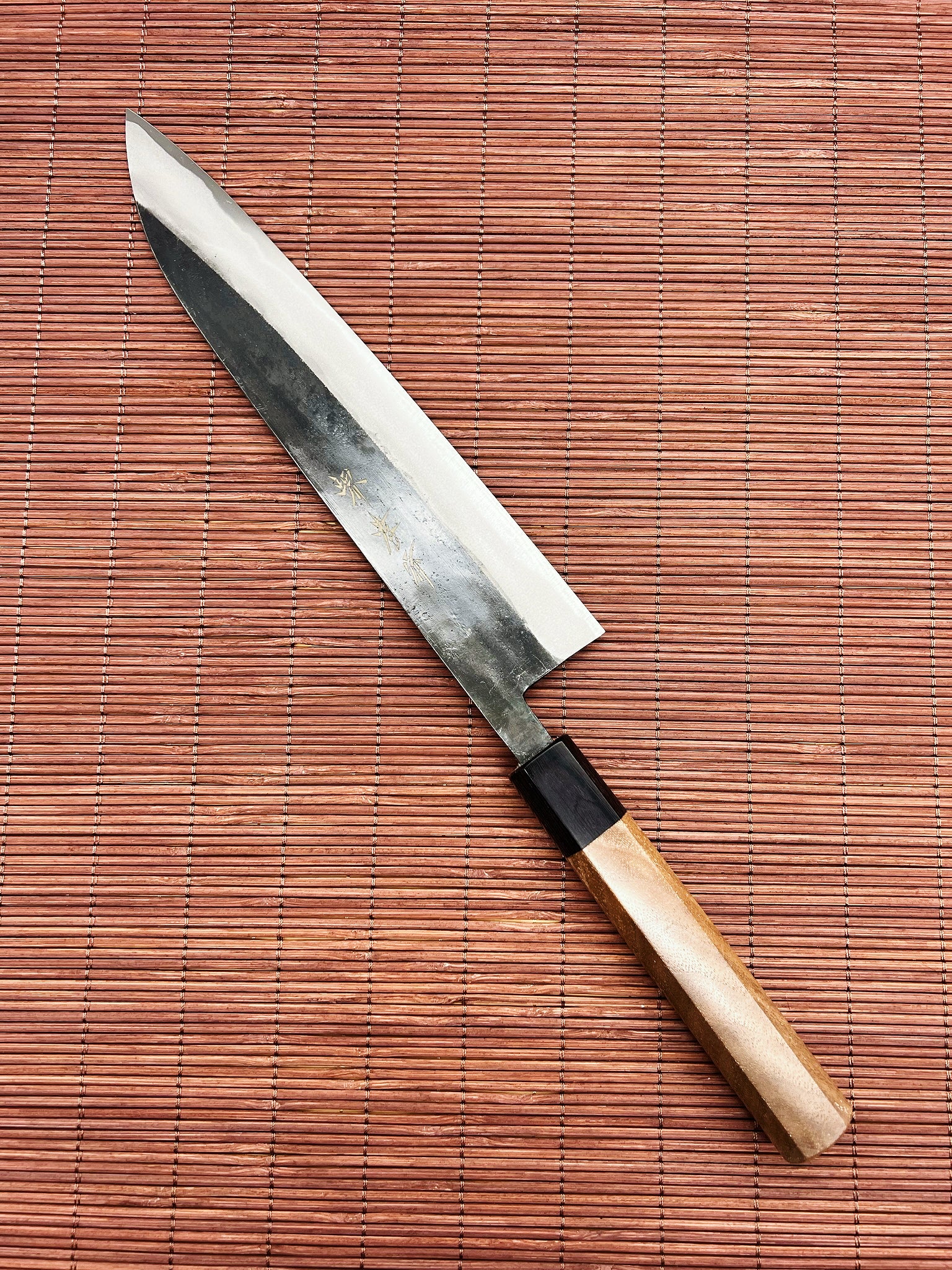 Sakai Takayuki Blue Steel No.2 Kurouchi Gyuto 240mm Walnut Handle