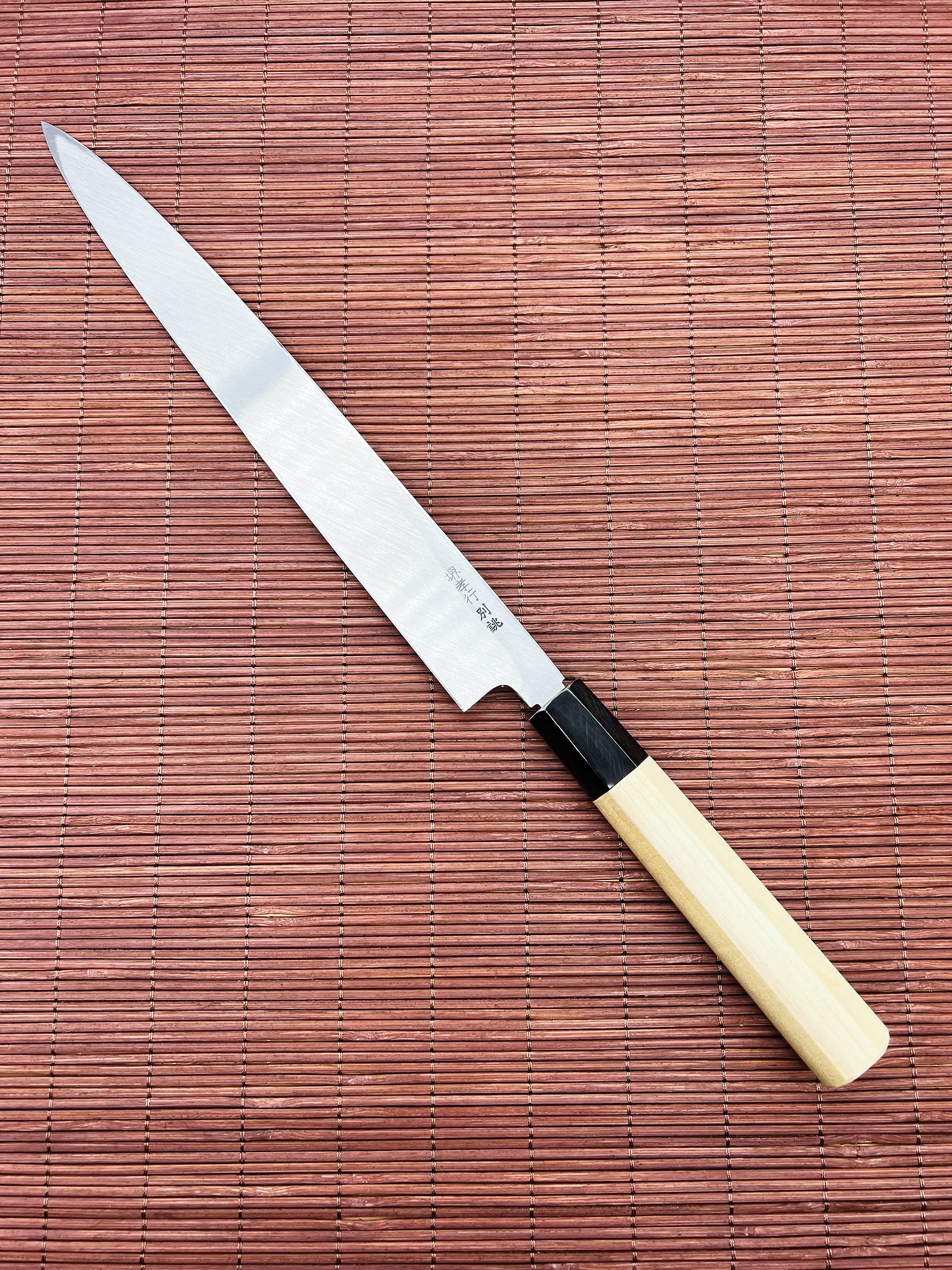 Sakai Takayuki "Shirokagami" Shirogami #2 Mirror Finish Yanagiba 270MM