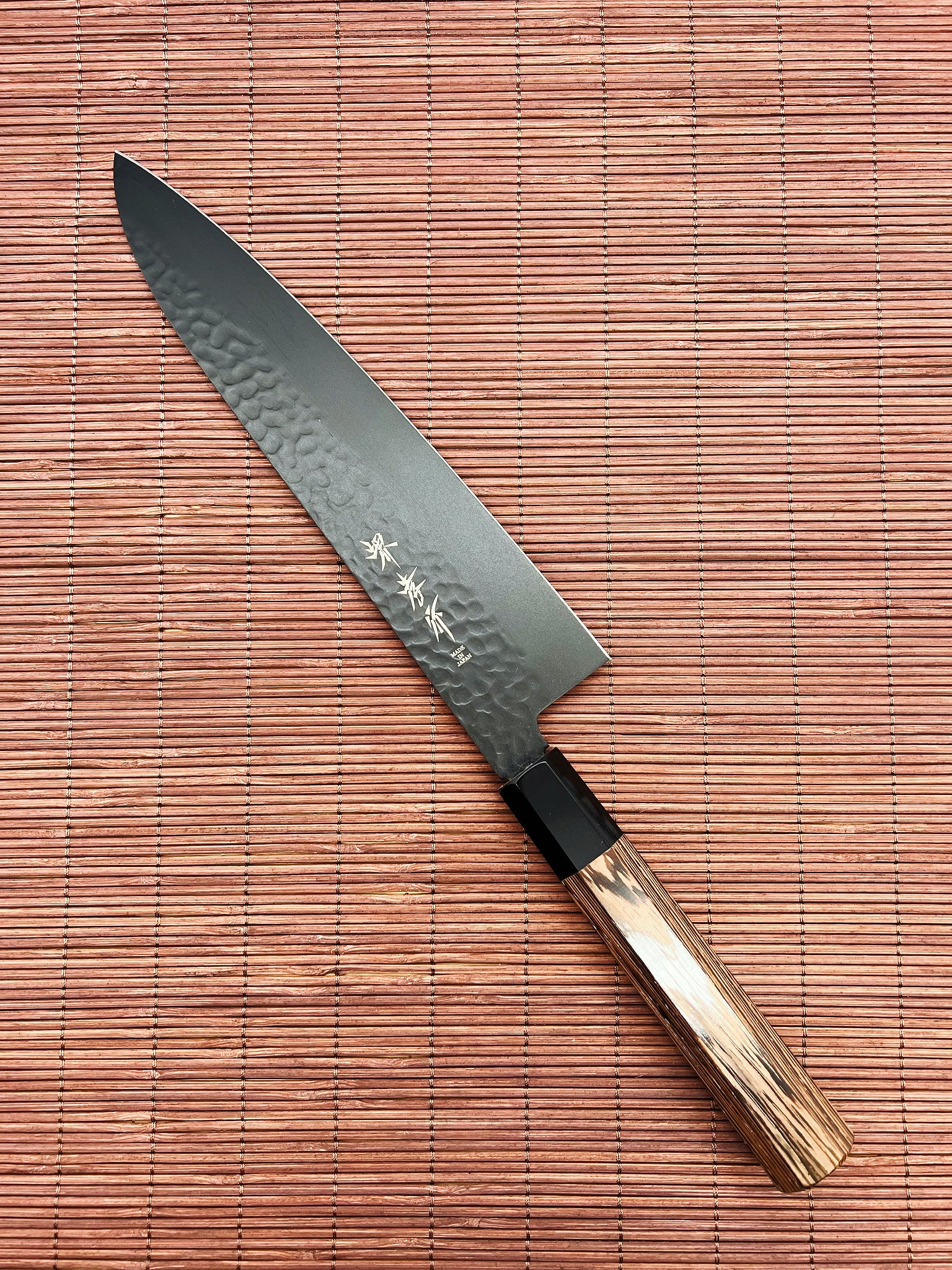 Sakai Takayuki Non-Stick Coating VG10 Hammered WA KUROKAGE Gyuto Knife 240mm with Wenge Handle