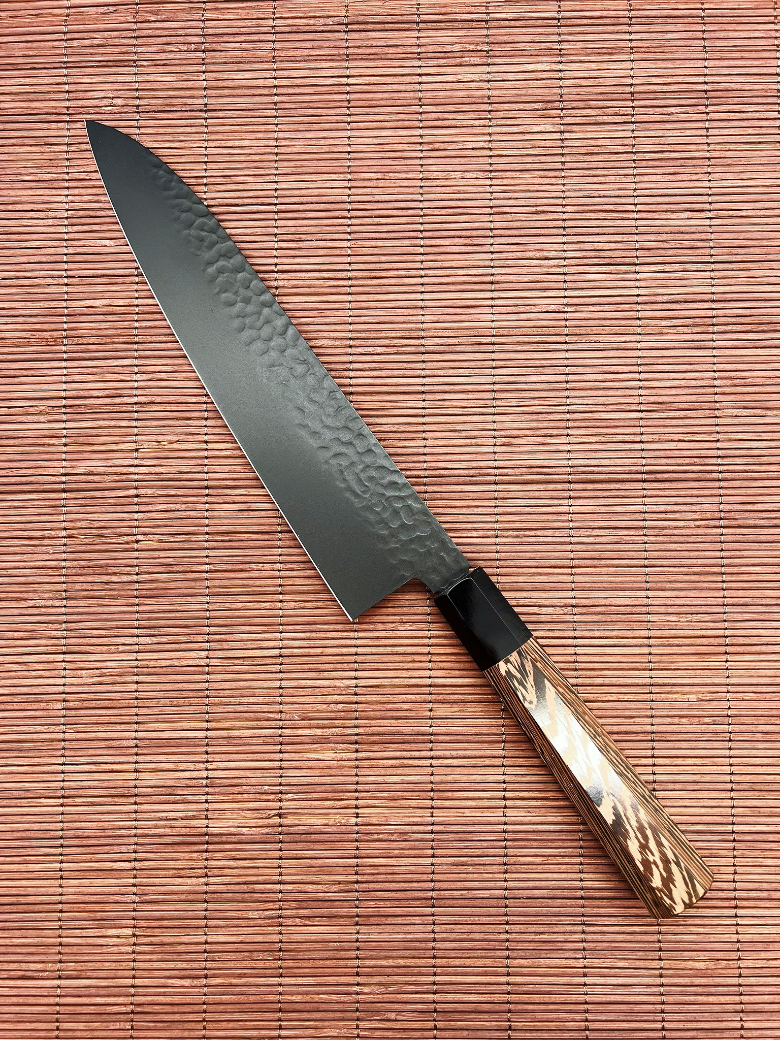 Sakai Takayuki Non-Stick Coating VG10 Hammered WA KUROKAGE Gyuto Knife 240mm with Wenge Handle
